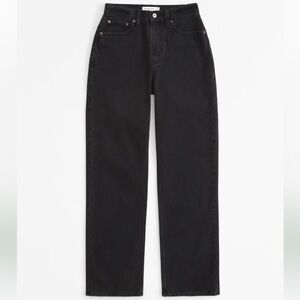 Abercrombie & Fitch Black High-Rise Straight Jeans